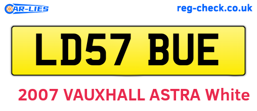 LD57BUE are the vehicle registration plates.