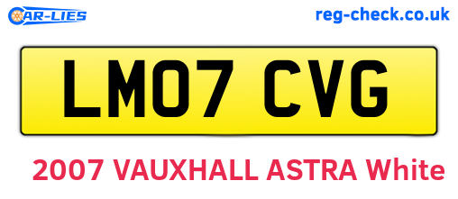 LM07CVG are the vehicle registration plates.