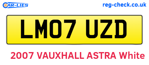 LM07UZD are the vehicle registration plates.