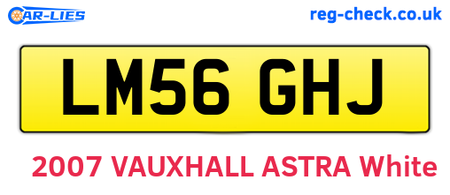 LM56GHJ are the vehicle registration plates.