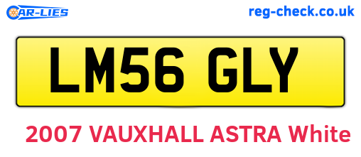 LM56GLY are the vehicle registration plates.