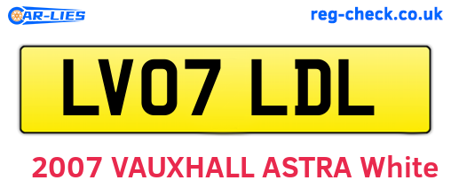 LV07LDL are the vehicle registration plates.