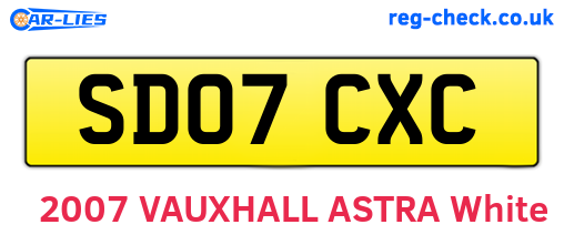 SD07CXC are the vehicle registration plates.
