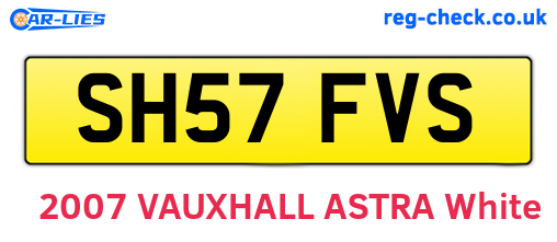 SH57FVS are the vehicle registration plates.