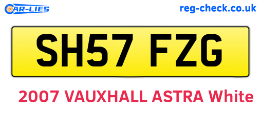 SH57FZG are the vehicle registration plates.