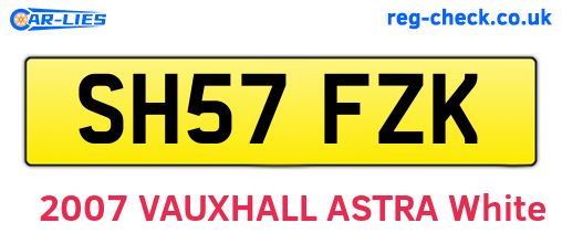 SH57FZK are the vehicle registration plates.