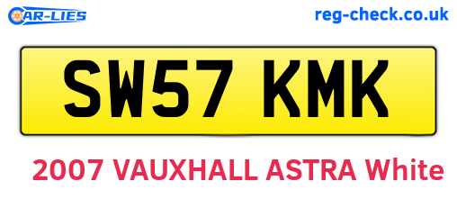 SW57KMK are the vehicle registration plates.