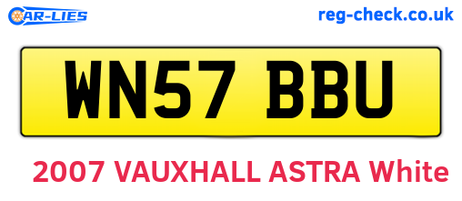 WN57BBU are the vehicle registration plates.