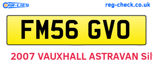 FM56GVO are the vehicle registration plates.