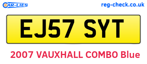 EJ57SYT are the vehicle registration plates.