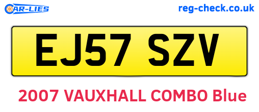 EJ57SZV are the vehicle registration plates.
