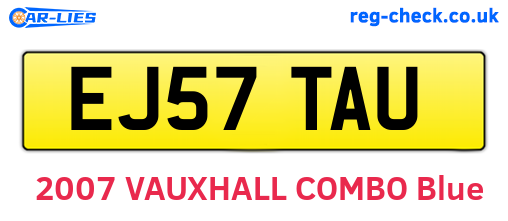 EJ57TAU are the vehicle registration plates.