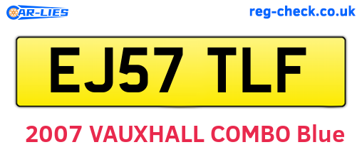 EJ57TLF are the vehicle registration plates.