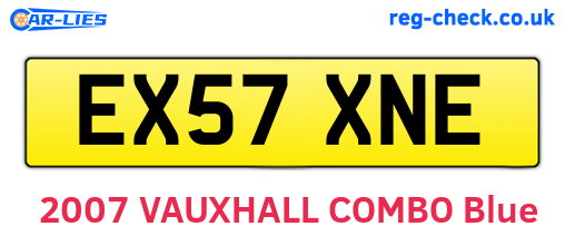 EX57XNE are the vehicle registration plates.