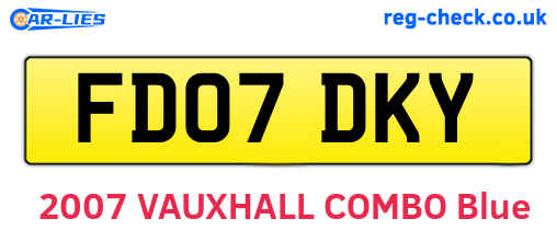 FD07DKY are the vehicle registration plates.