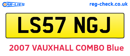 LS57NGJ are the vehicle registration plates.