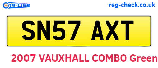 SN57AXT are the vehicle registration plates.