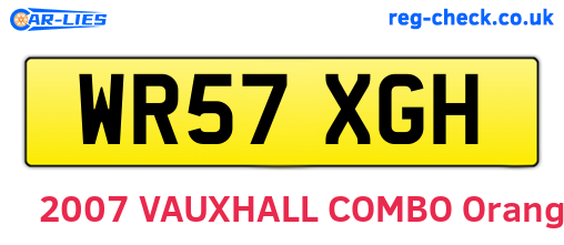 WR57XGH are the vehicle registration plates.