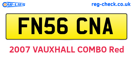 FN56CNA are the vehicle registration plates.