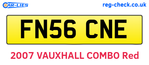 FN56CNE are the vehicle registration plates.