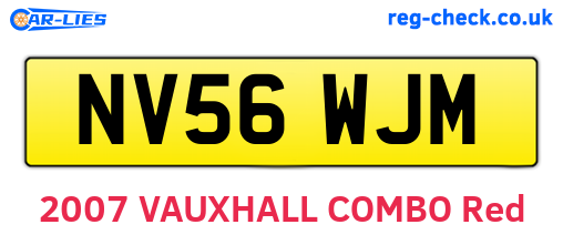 NV56WJM are the vehicle registration plates.