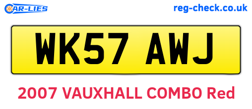 WK57AWJ are the vehicle registration plates.