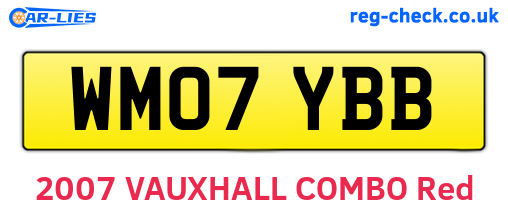 WM07YBB are the vehicle registration plates.