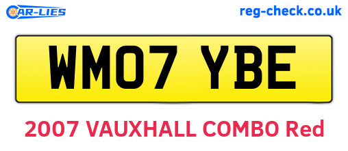 WM07YBE are the vehicle registration plates.