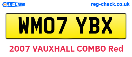 WM07YBX are the vehicle registration plates.