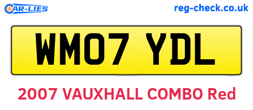 WM07YDL are the vehicle registration plates.