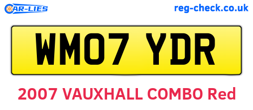 WM07YDR are the vehicle registration plates.