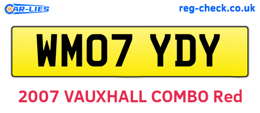 WM07YDY are the vehicle registration plates.