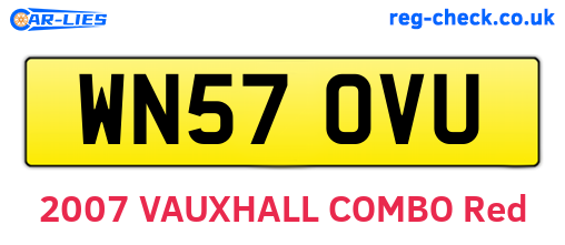 WN57OVU are the vehicle registration plates.