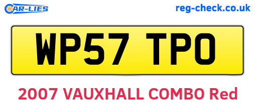 WP57TPO are the vehicle registration plates.