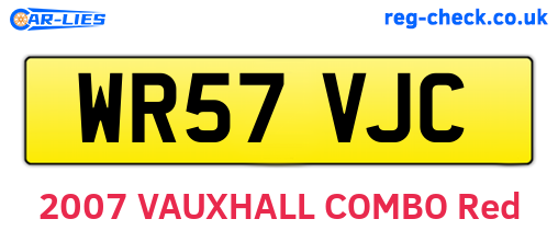 WR57VJC are the vehicle registration plates.