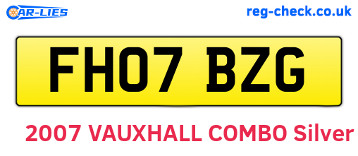 FH07BZG are the vehicle registration plates.