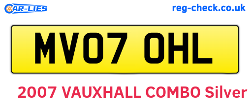MV07OHL are the vehicle registration plates.