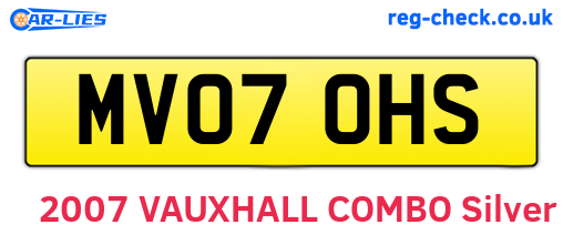MV07OHS are the vehicle registration plates.