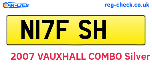 N17FSH are the vehicle registration plates.