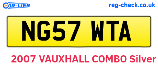 NG57WTA are the vehicle registration plates.