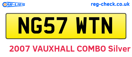 NG57WTN are the vehicle registration plates.