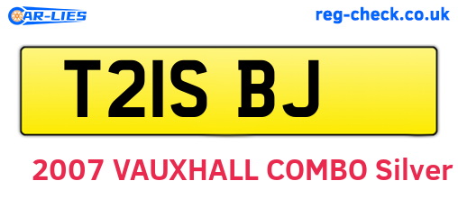 T21SBJ are the vehicle registration plates.
