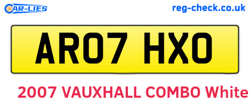 AR07HXO are the vehicle registration plates.