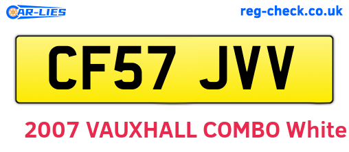 CF57JVV are the vehicle registration plates.