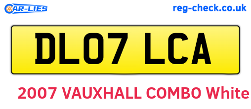 DL07LCA are the vehicle registration plates.