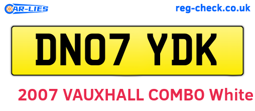 DN07YDK are the vehicle registration plates.