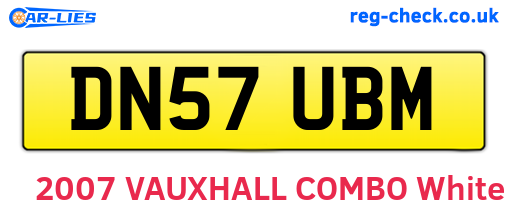 DN57UBM are the vehicle registration plates.
