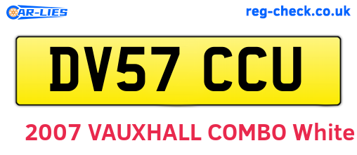 DV57CCU are the vehicle registration plates.