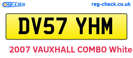 DV57YHM are the vehicle registration plates.
