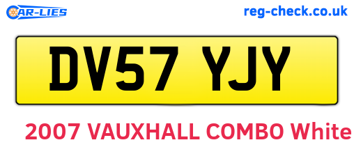 DV57YJY are the vehicle registration plates.